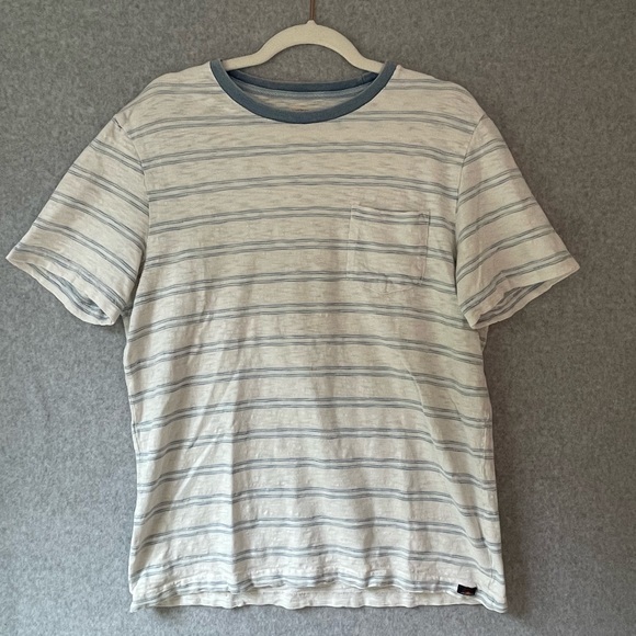 Mens Farherty Striped Short Sleeve Top sz. M #WW - Picture 1 of 10